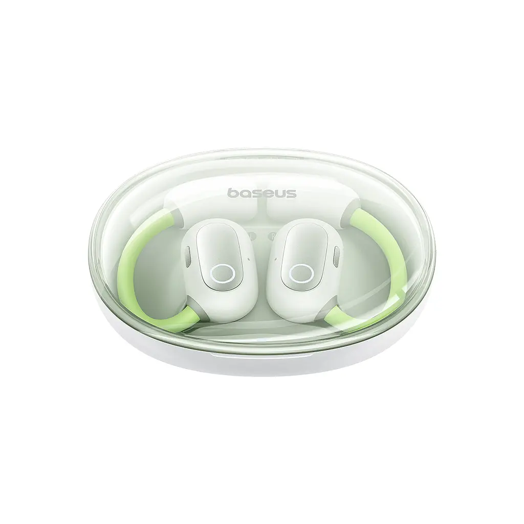 Наушники Baseus Eli Sport 1 Open-Ear TWS Earbuds, IPX4, BT5.3, 65mAh, 600mAh, 7.5h, Green A00064400641-00 - фото 3