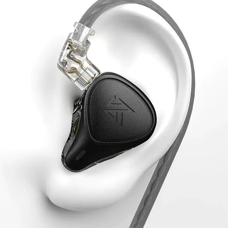 Гібридні навушники KZ ZEX Pro With MIC з електростатичними та арматурними випромінювачами Чорні - фото 3