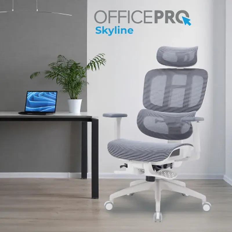 Офісне крісло OfficePro Skyline OC750-W-DG-DG (OC750-W-DG-DG) - фото 8