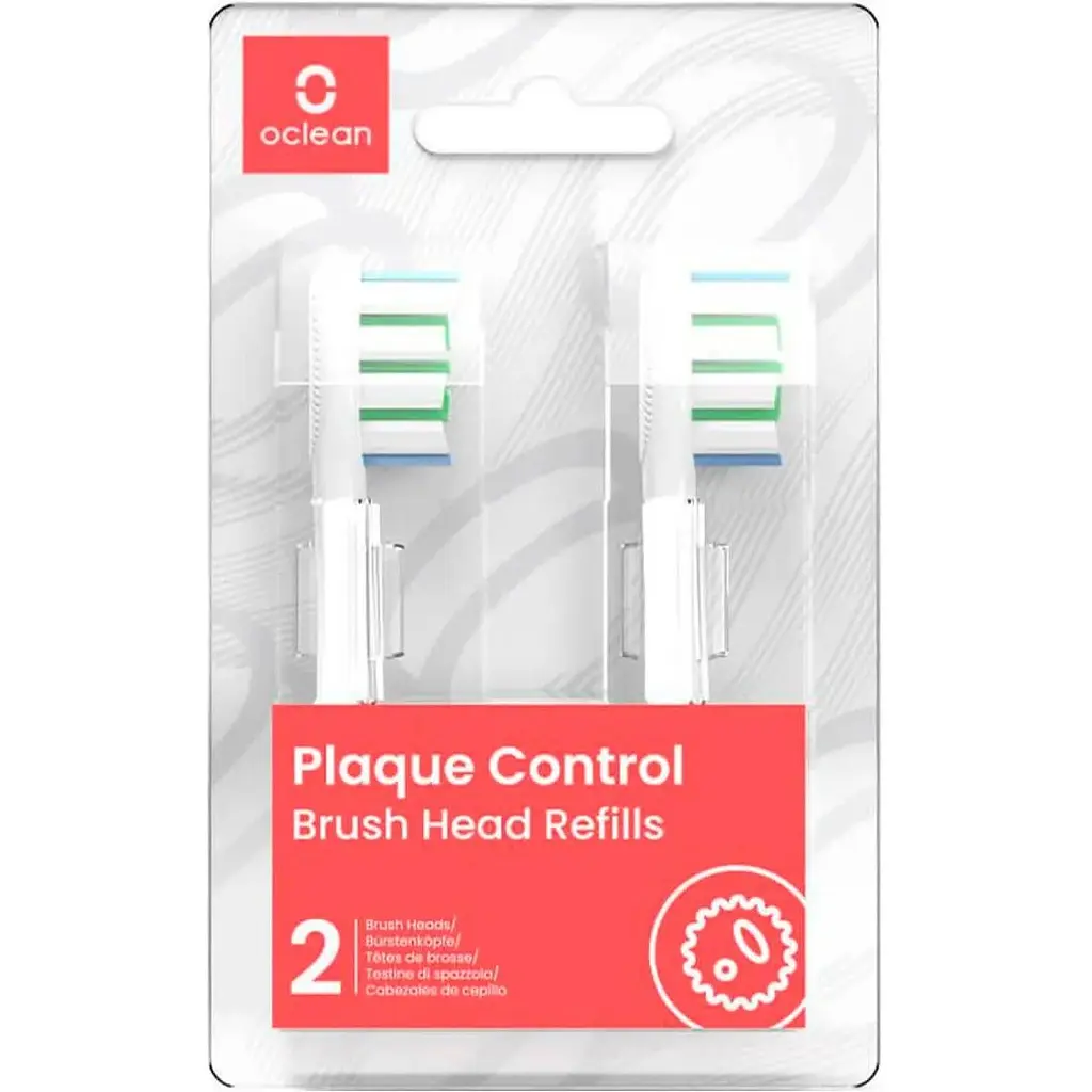 Насадка для зубної щітки Oclean P1C1 W02 Plaque Control Toothbrush Head 2 шт. White [6970810552218] [79850] - фото 3