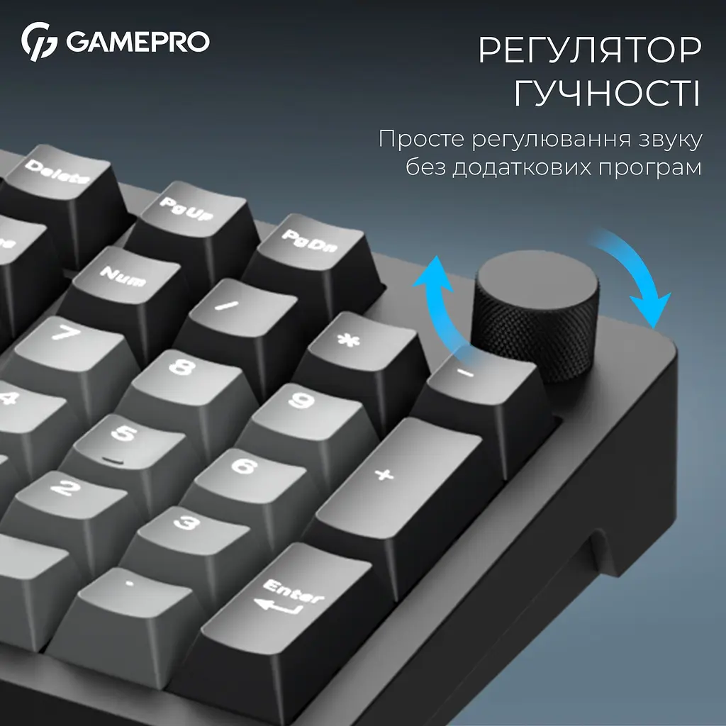 Клавіатура GamePro Asgard Drakkar Keychron Super Red Switch Wireless/Bluetooth/USB Black бездротова (MK305BK) - фото 6