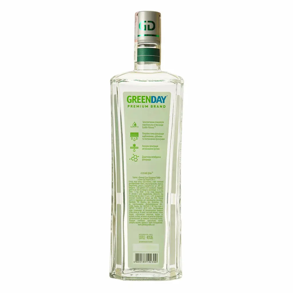 Водка Green Day Organic Life 40% 1л - фото 3