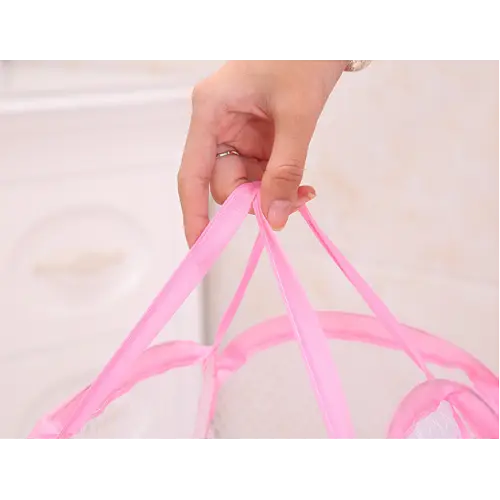 Кошик для іграшок UKC складаний з боковою кишенею 30х48 см 00336pink Рожевий - фото 6