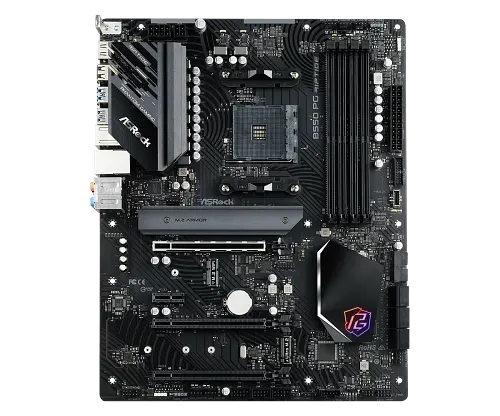 Материнська плата AM4 (B550) ASRock B550 PG Riptide, B550, 4xDDR4, CrossFireX, Int.Video(CPU), 6xSATA3, 2xM.2, 3xPCI-E 16x 4.0, 1xPCI-E 1x 3.0, 1xM.2 (Key E), ALC897, Killer E3100G, 12xUSB3.2/4xUSB2.0, HDMI, ATX - фото 2