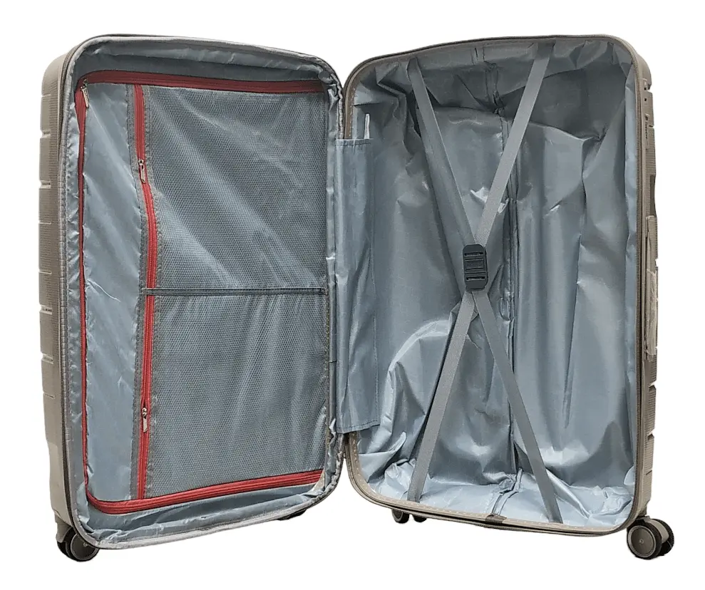 Валіза велика L поліпропілен Milano bag 0306 76×49×31см 82л Шампань - фото 4