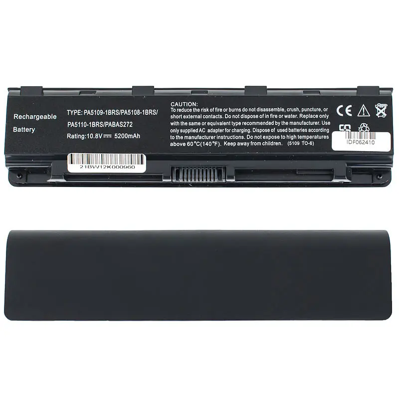 Батарея для ноутбука Toshiba PA5108U-1BRS (Satellite C50 C50T C50D C55 C55D C55DT C75 C75D series) 10.8V 5200mAh Чорний - фото 2
