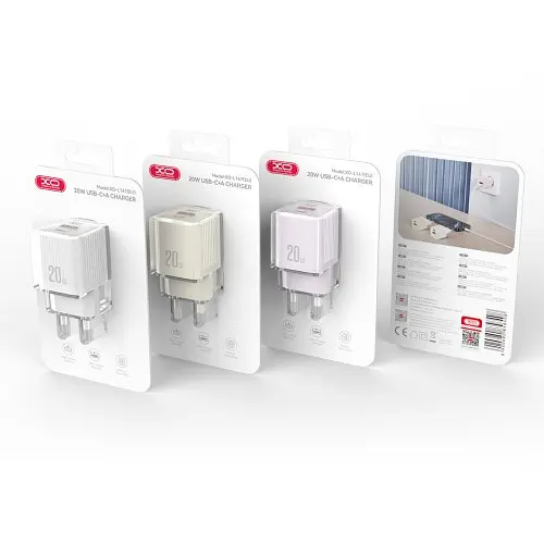 Сетевое зарядное устройство для XO L147(EU) PD20W 1USB-A+1USB-Charger Фиолетовый - фото 4