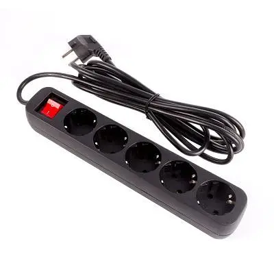 Мережевий фільтр живлення ColorWay (CW-PSEA52BK), 5 розеток/ 2M black (CW-PSEA52BK) - фото 4