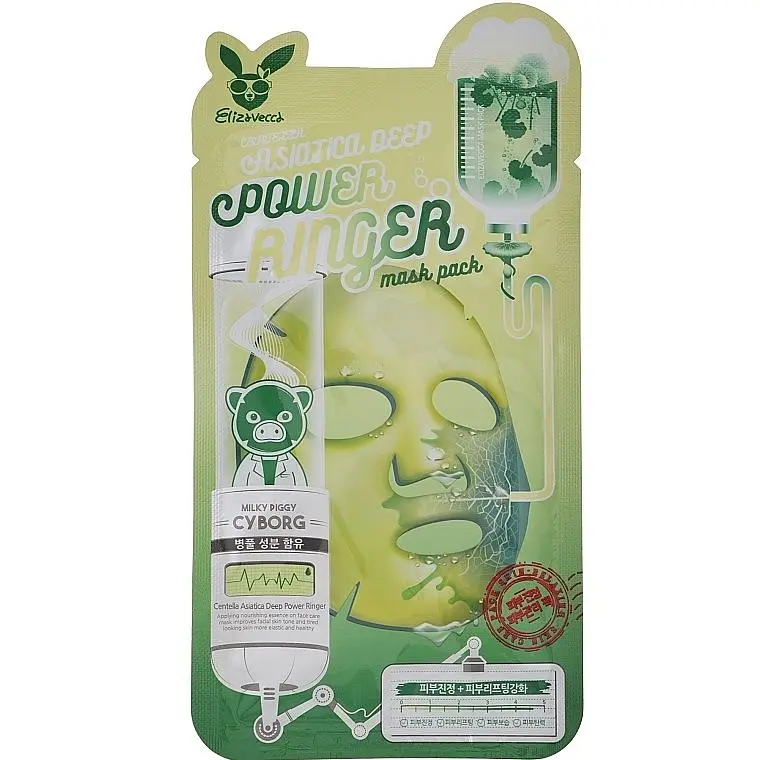 Заспокійлива маска з екстрактом центели 23 мл Elizavecca Centella Asiatica Deep Power Ringer Mask Pack