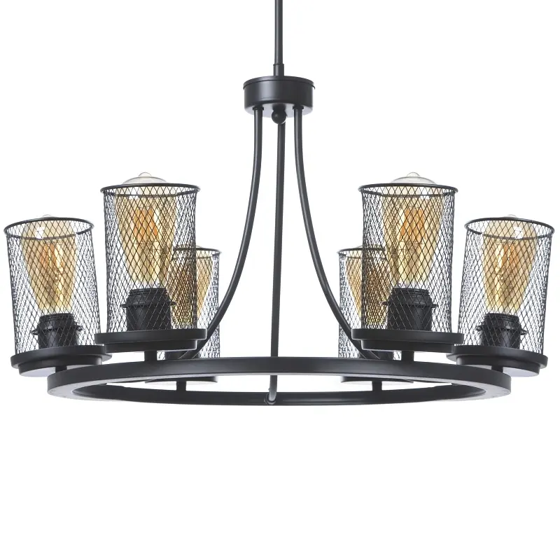 Люстра Brille подвесная лофт E27 60W BK (BL-391S/5) - фото 5