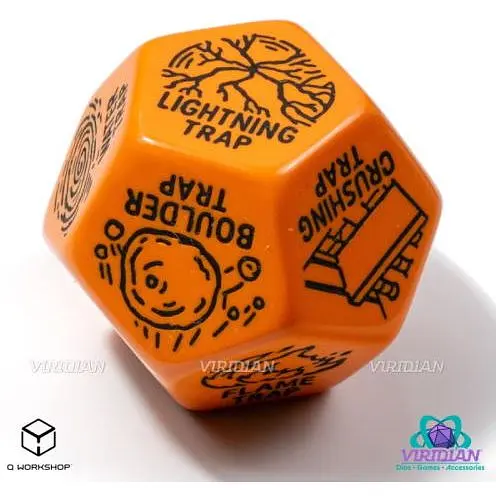 Кубик Q-Workshop Trap Generator Die: Orange&Black (12VTPG02) - фото 2