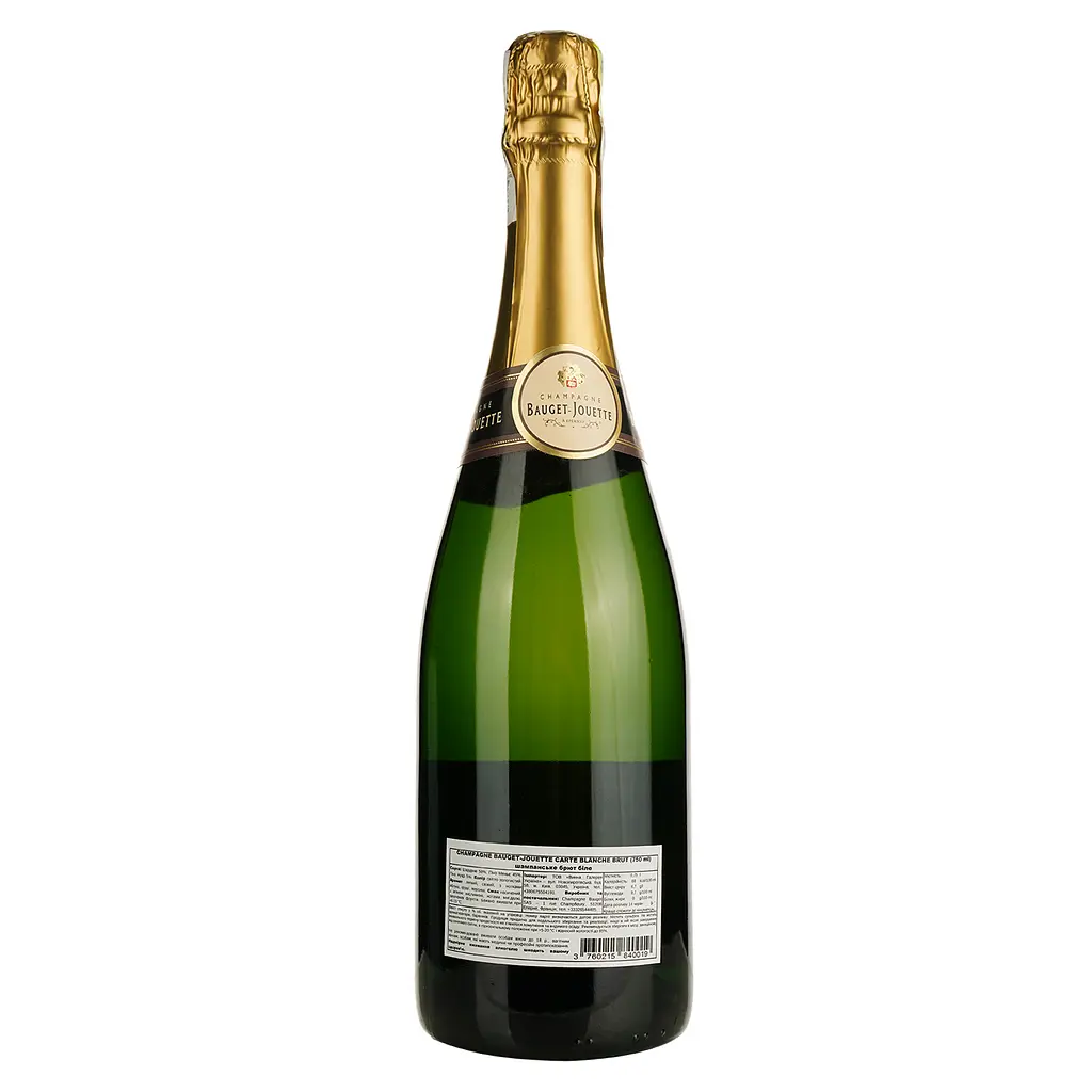 Шампанское Champagne Bauget-Jouette Carte Blanche Brut белый брют 0.75 л - фото 2