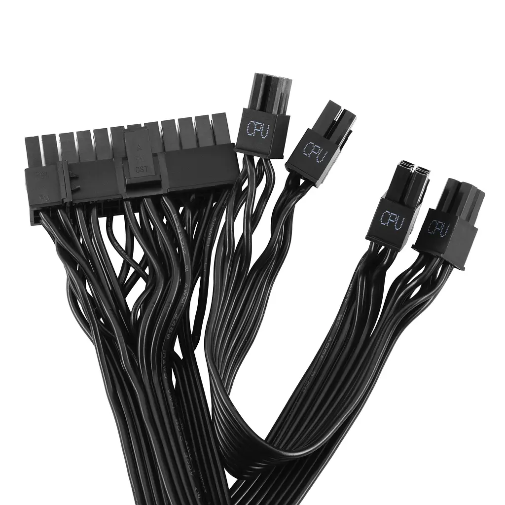 Блок питания 2E Gaming Solid Power (650 Вт), >85%, 80+ Bronze, 120 мм, 1xMB 24-контактный (20+4), 2xCPU 8-контактный (4+4), 3xMolex, 6xSATA, 4xPCIe 8-контактный (6+2), Semi Modular - фото 8