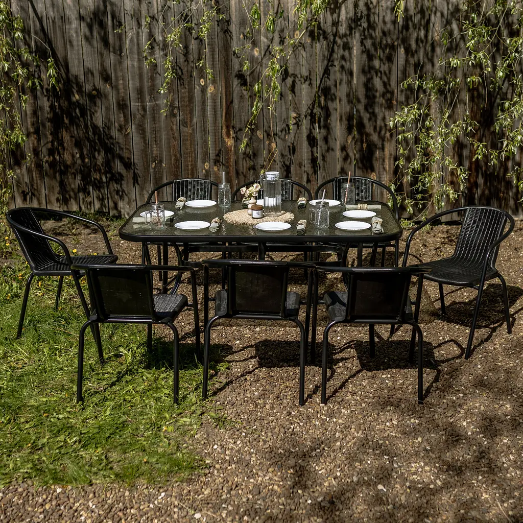 Комплект садових меблів 4Points Palermo-8 з прямокутним столом 150х90х70см - фото 2