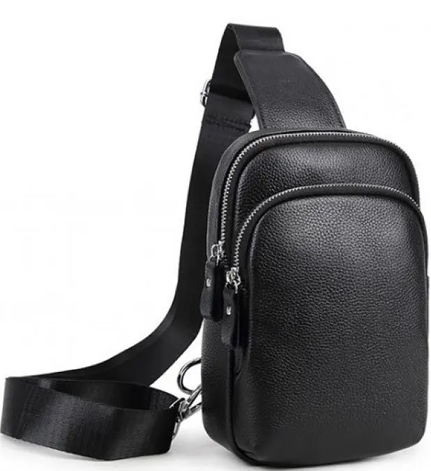 Чоловіча сумка-слінг Tiding Bag Чорна (A25F-1922A) - фото 5