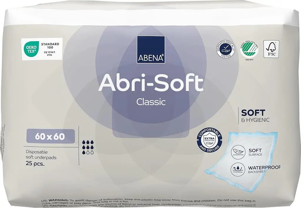 Одноразові пелюшки Abena Abri-Soft Classic 60×60 см - фото 2