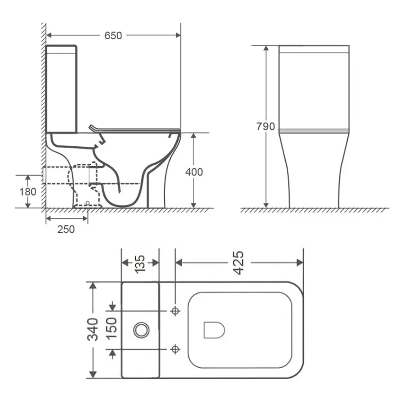 Унітаз підлоговий Qtap Presto Quadro Rimless з сидінням Slim Duroplast/ Soft-close/ Quick Release QT24221215AW - фото 10