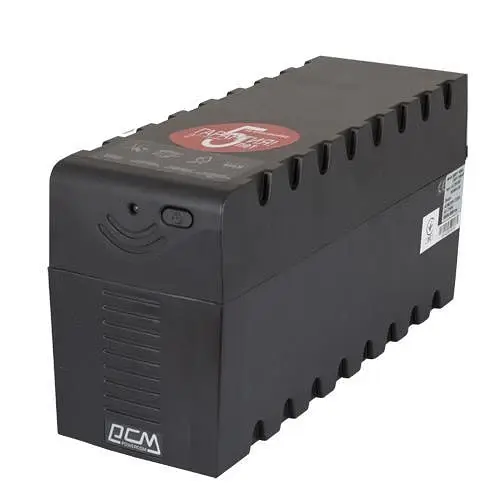Джерело безперебійного живлення PowerCom RPT-1000A Schuko Black, 1000 ВА, 600 Вт, лінійно-інтерактивний, AVR, 3 розетки (Schuko), батарея 12В/9Аг x 1 шт