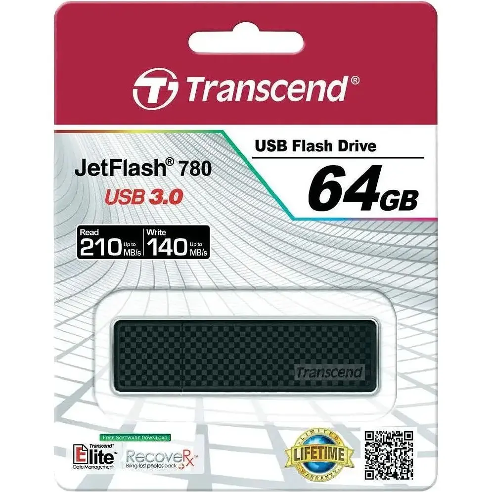 USB Flash накопичувач Transcend 64GB JetFlash 780 USB 3.0 black (TS64GJF780) - фото 3