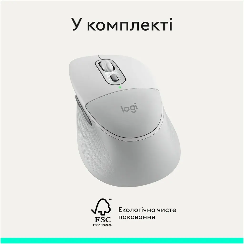 Миша Logitech Signature Comfort Plus M850L Wireless Mouse Off-White (910-007716) - фото 3