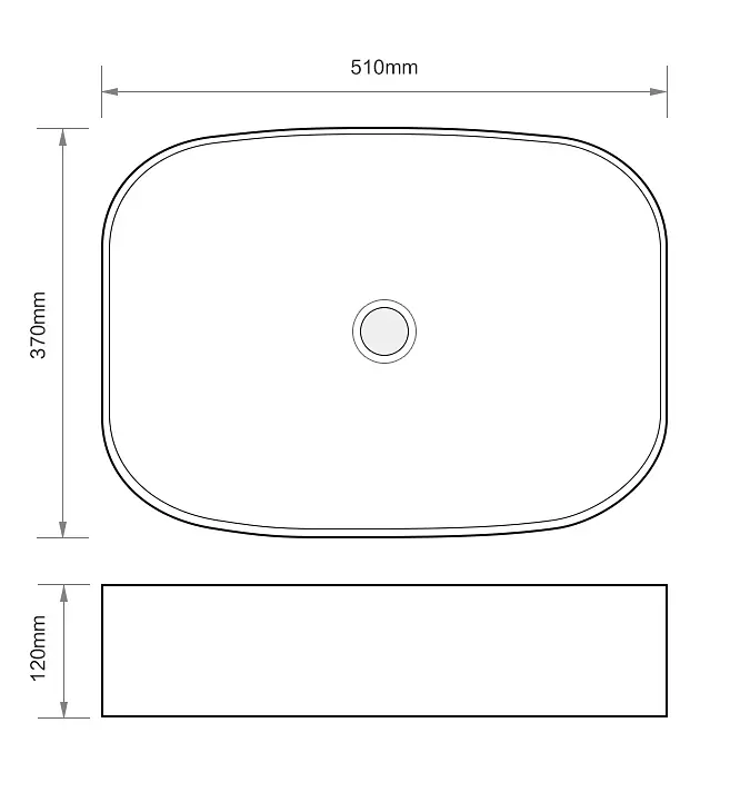 Умивальник накладний Mixxus Premium Bevel-0103 Black 510x370x120 мм MP6520, Чорний матовий - фото 3