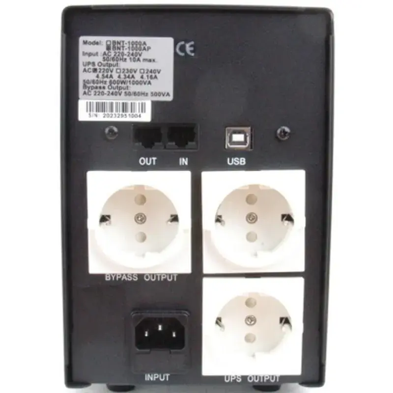 Пристрій безперебійного живлення BNT-1000 AP USB Powercom (BNT-1000 AP USB Schuko) - фото 2