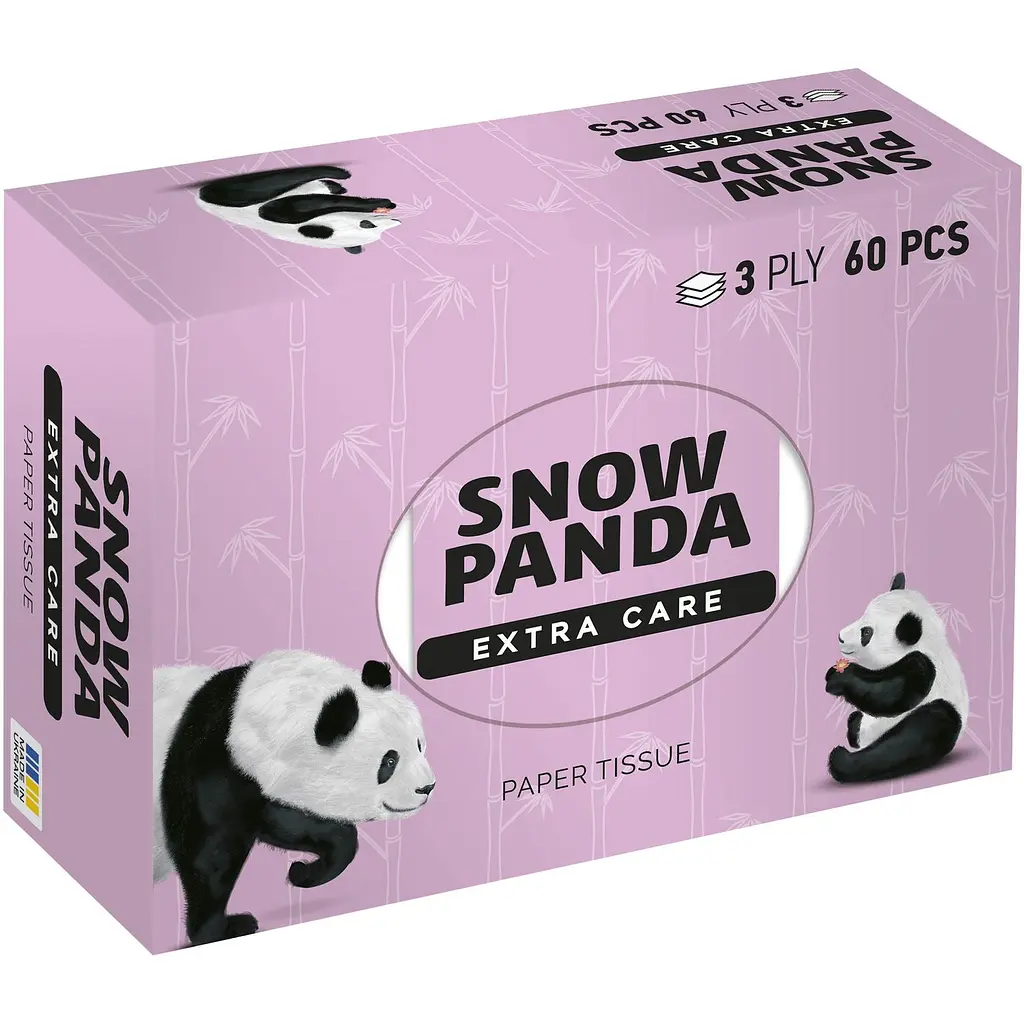 Серветки Сніжна Панда Extra Care, тришарові, 60 шт. - фото 3