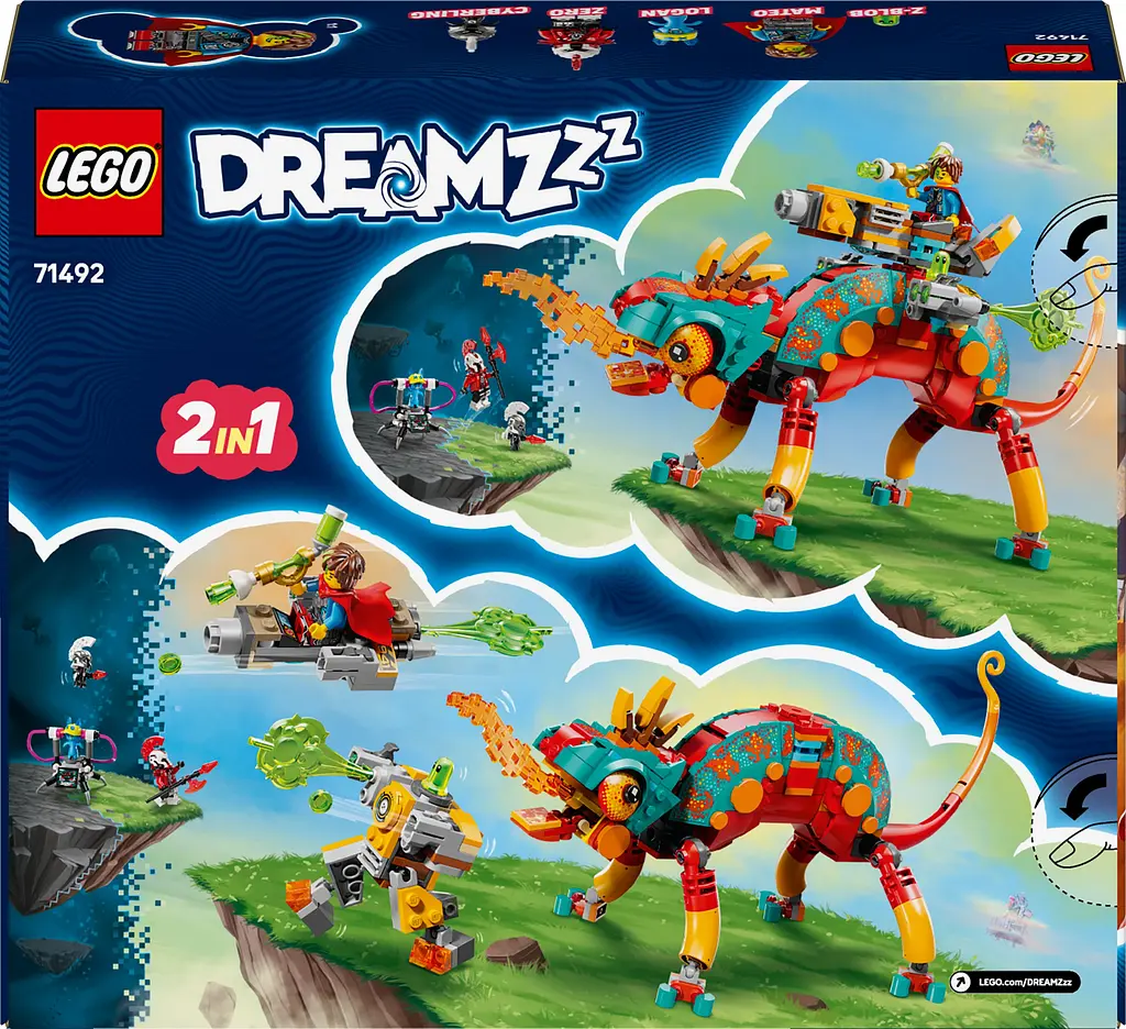 Уцінка. Конструктор LEGO DREAMZzz Вогняний хамелеон Матео 443 деталі (71492)  - фото 3