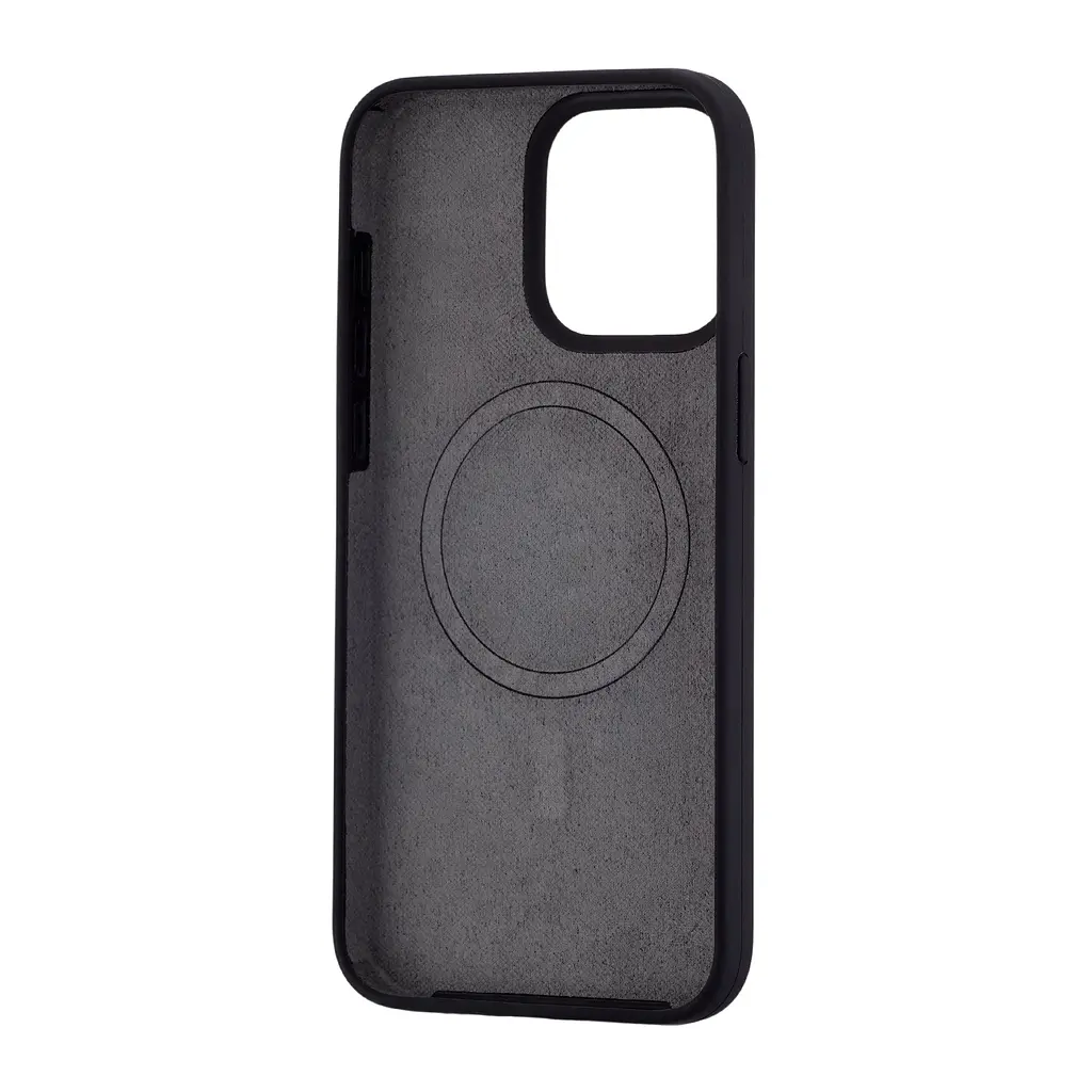 Чохол Silicone Case Full Cover with MagSafe iPhone 15 Pro Max Black - фото 2