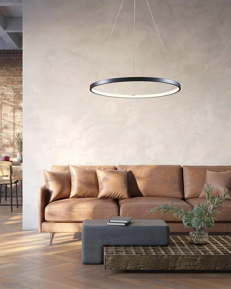 Подвесной светильник, люстра Goldlux 329158 Lea 1 Led 1x20W 4000K 2600Lm IP20 Черный - фото 3