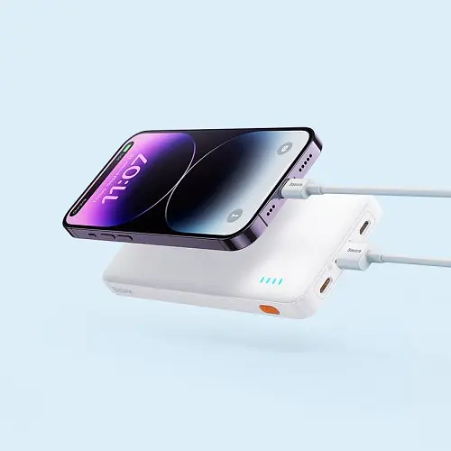 Універсальна мобільна батарея Baseus Airpow 20W 10 000 mAh білий PPQD090002 - фото 6