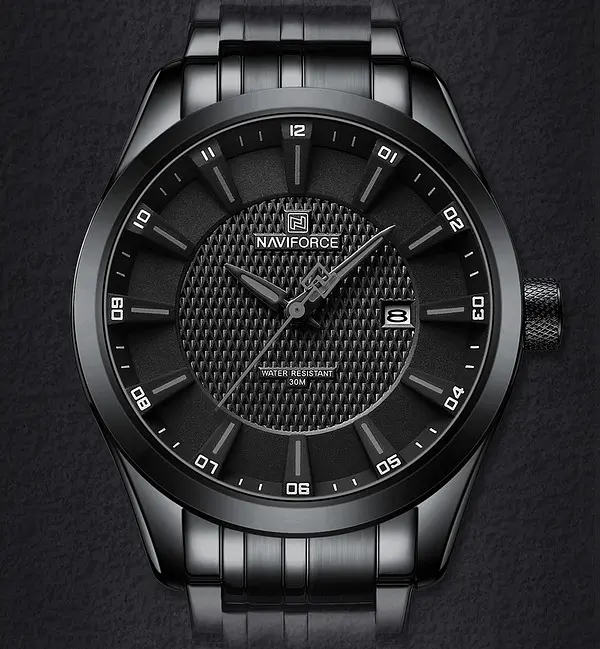 Наручний годинник чоловічий Naviforce Perfect Чорний (3109) - фото 6