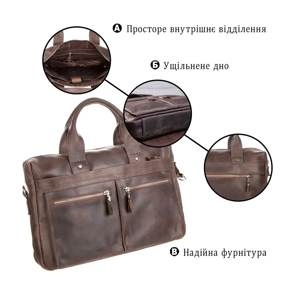 Сумка Shvigel Коричнева (11020) - фото 4