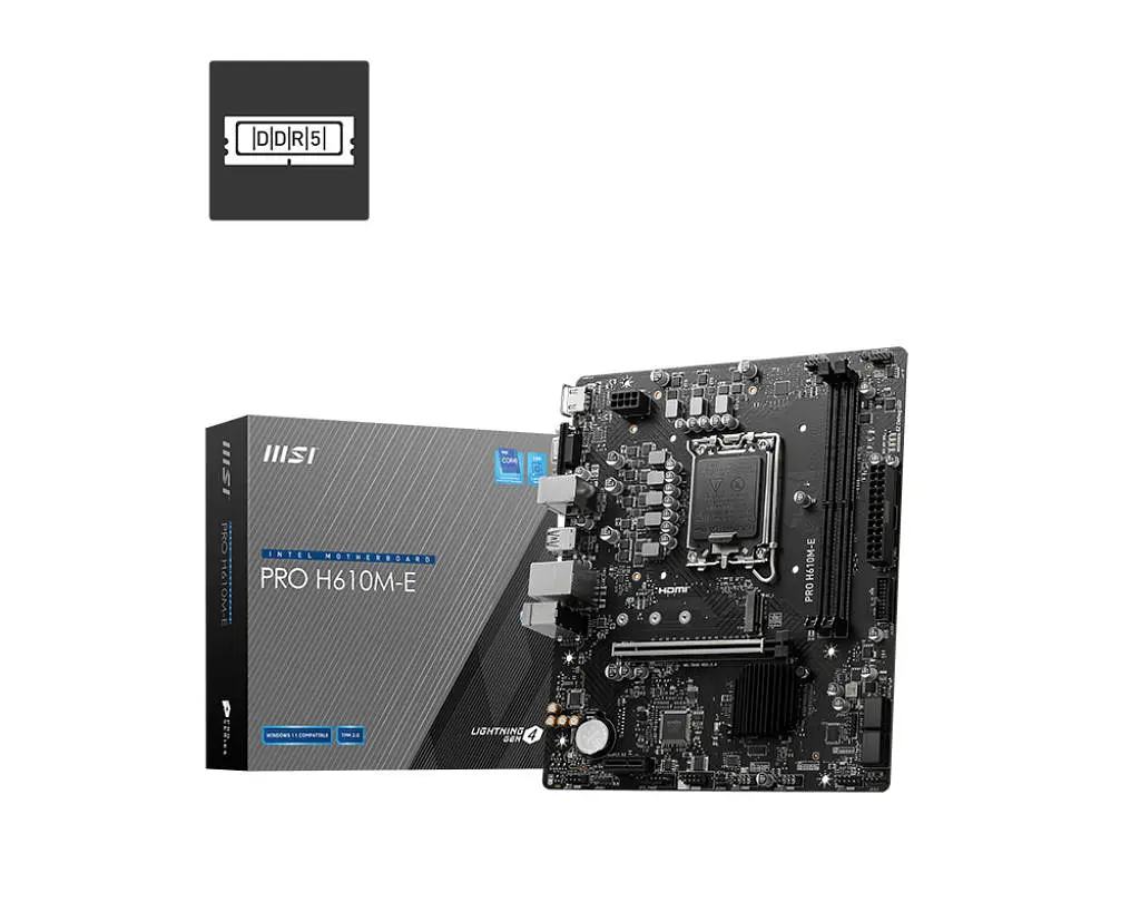 MSI Материнська плата PRO H610M-E s1700 H610 2xDDR5 HDMI D-Sub mATX - фото 5