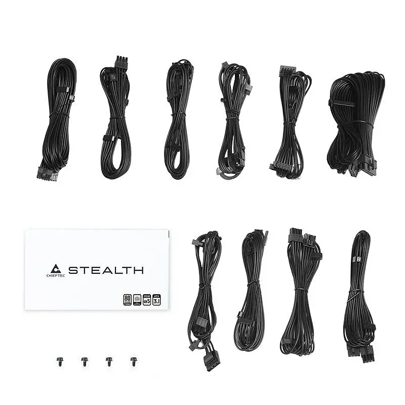 Chieftec Блок живлення Stealth (1000W), >92%, 80+ Platinum, 135мм FDB, 1xMB 24pin(20+4), 2xCPU 8pin(4+4), 2xMolex, 10xSATA, 3xPCIe 8pin(6+2), 1 - фото 8