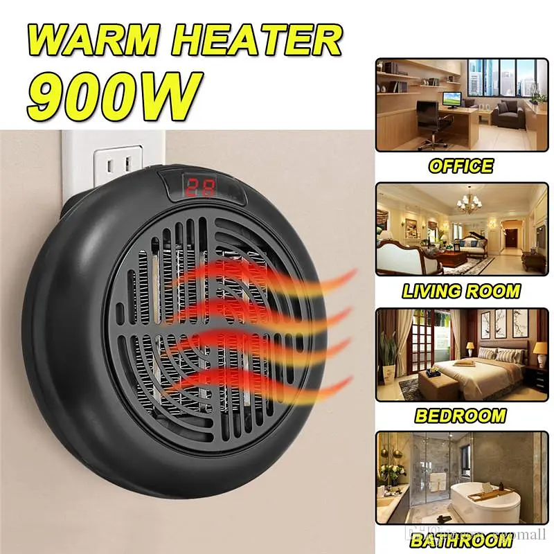Портативний обігрівач дуйка тепловентилятор Wonder Heater 900W чорний - фото 6