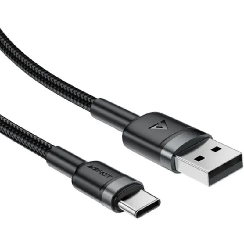 Дата кабель USB 2.0 AM to USB-C 1.2m 60W black Acefast (6974316285144) - фото 2