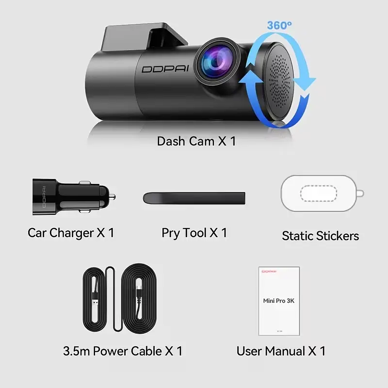 Відеореєстратор DDPAI Dashcam Mini Pro 4K - фото 2