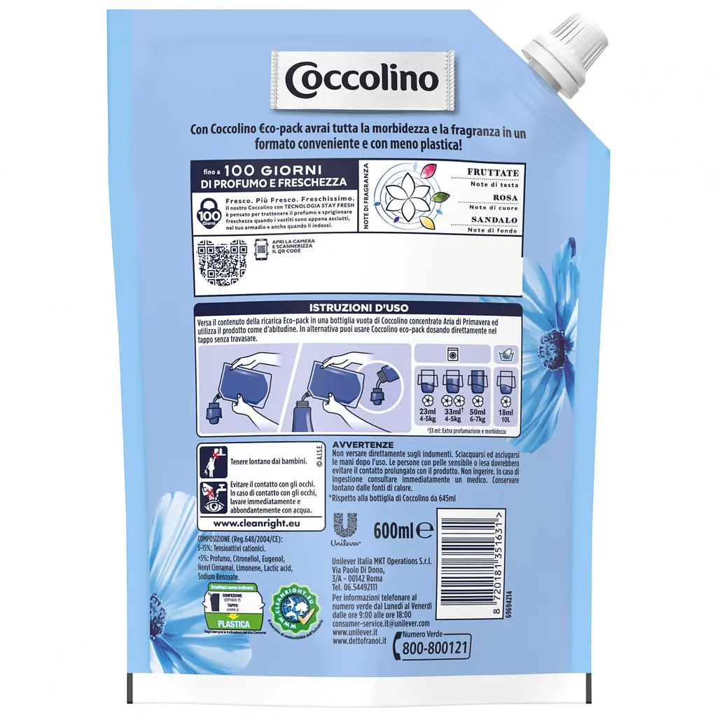 Кондиціонер для білизни Coccolino Spring Air Весняна свіжість 600 мл - фото 2