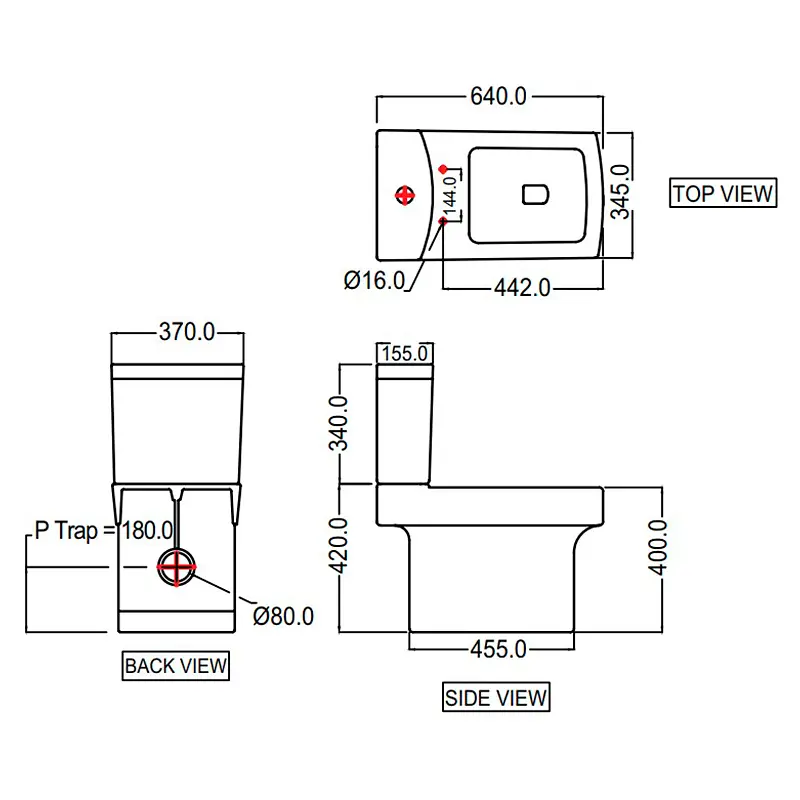 Чаша унітазу для підлоги Jaquar Fonte FNS-WHT-40751P180UFSM з сидінням Soft Close, Білий - фото 3