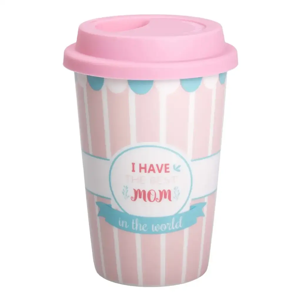 Стакан порцеляновий 420 мл із силіконовою кришкою, i have the best mom Liling Rongxiang Ceramic RX-N240288HM - фото 5