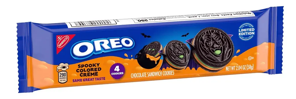 Печиво Oreo Halloween Green and Orange Creme Chocolate Sandwich Cookies 58г - фото 5