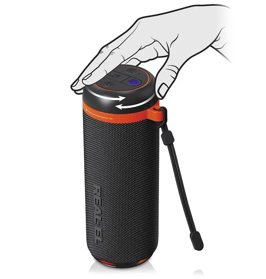Портативная колонка REAL-EL RX711 10W Bluetooth TWS, RGB, Black - фото 4