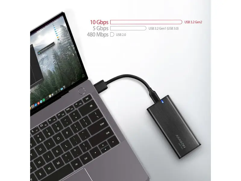 Кишеня для накопичувача AXAGON SuperSpeed+ Raw Box Black (EEM2-SBC) - фото 9