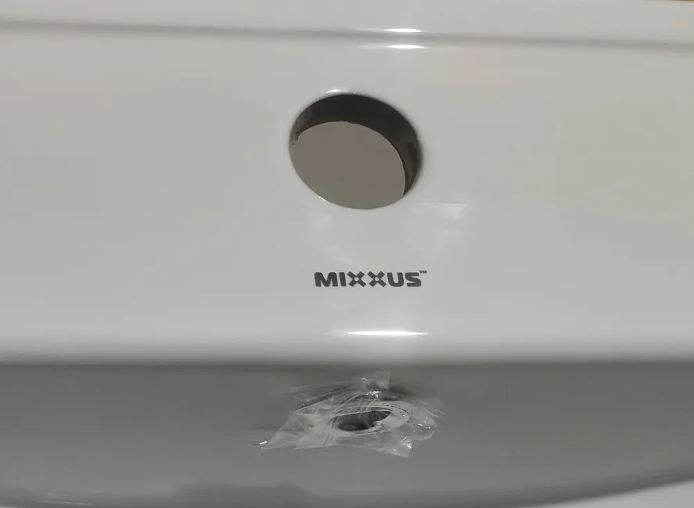 Умивальник меблевий Mixxus Premium Cubic-1501 610x460x170 мм з отвором під змішувач і переливом MP6495, Білий - фото 5