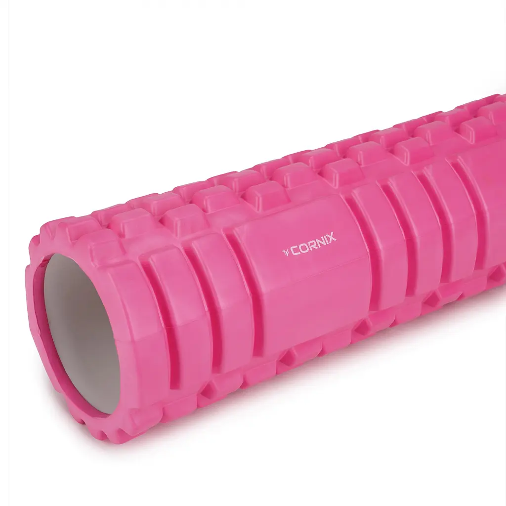 Массажный ролик Cornix EVA 45 x 14 см (валик, роллер) XR-0043 Pink - фото 2