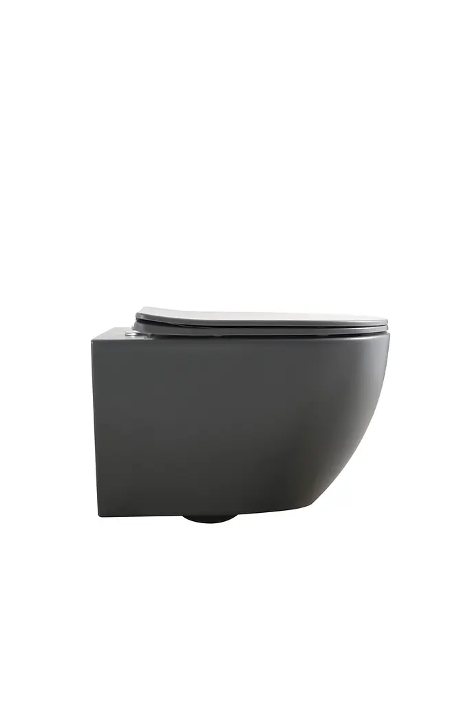Унитаз подвесной Mixxus Premium Ellipse-0309-T1 gray 530x360x350 мм система смыва Tornado 1.0 MP6655, Графит - фото 8