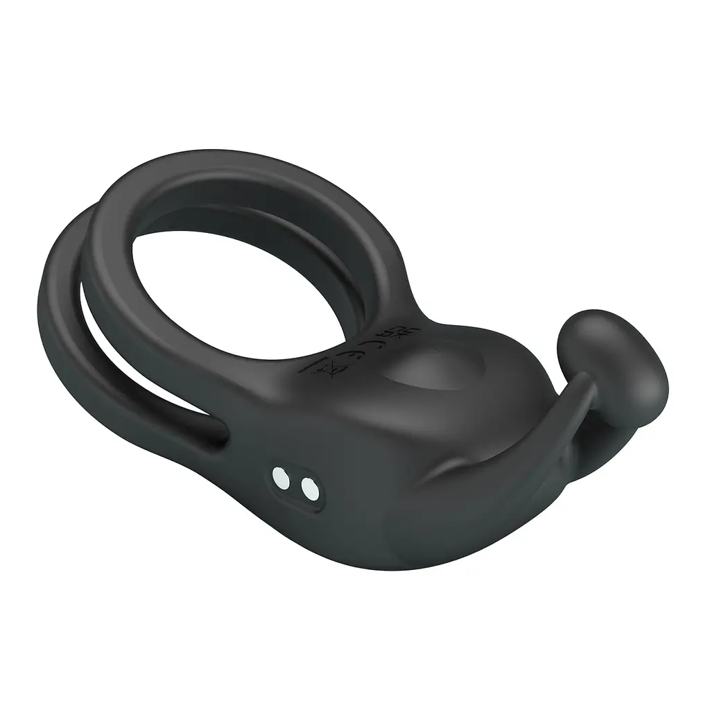 Эрекционное кольцо Pretty Love Goodwin Vibrating Double Penis Ring BI-210222 103652 - фото 6