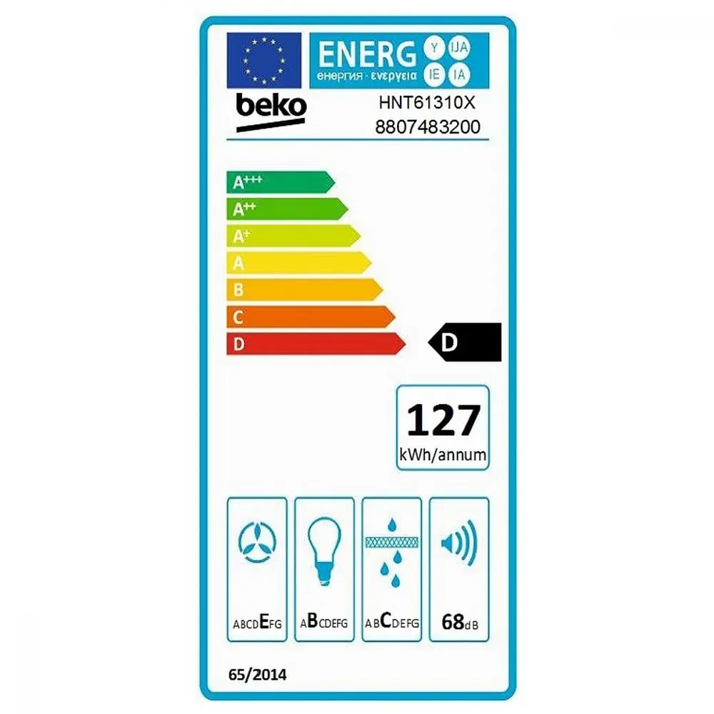 Витяжка телескопічна Beko HNT61310X - фото 5