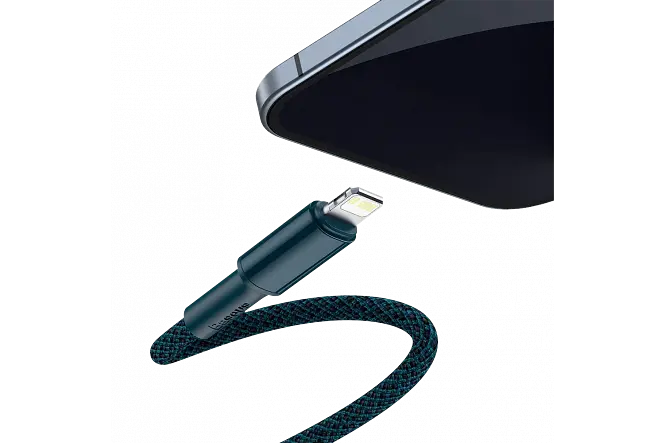 Кабель Baseus High Density Braided Fast Charging Cable Type-C to Lightning PD 20W 1m CATLGD-03 Blue - фото 4